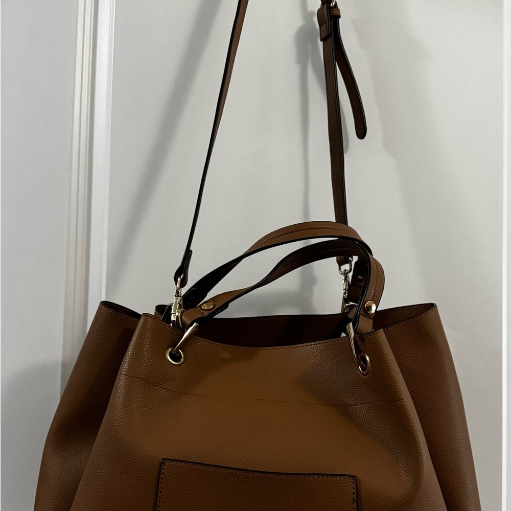 Eva Mendes Brown Shoulder Bag with Adjustable Strap